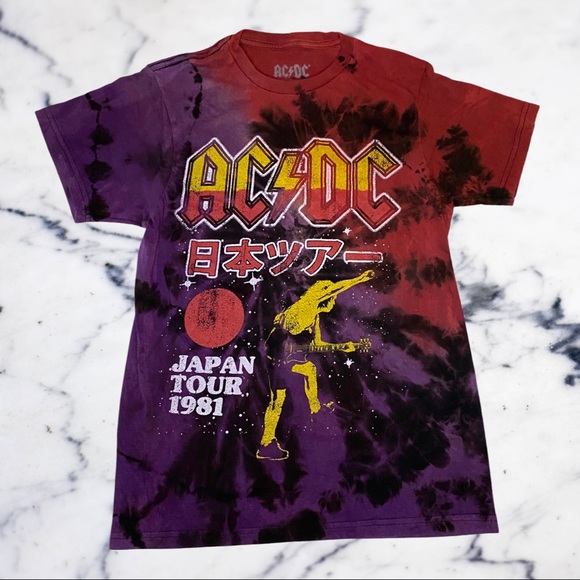 AC/DC Tie Dye Band Tee - Picture 1 of 6